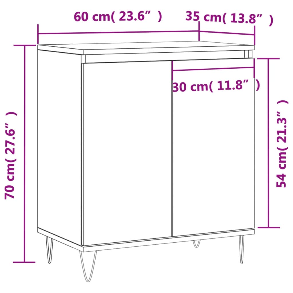 Sideboard 60X35X70 Cm Engineered Wood