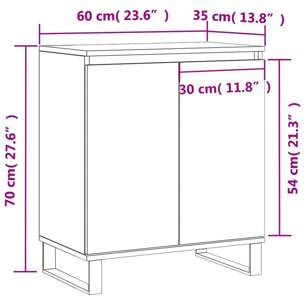 Sideboard 60X35X70 Cm Engineered Wood