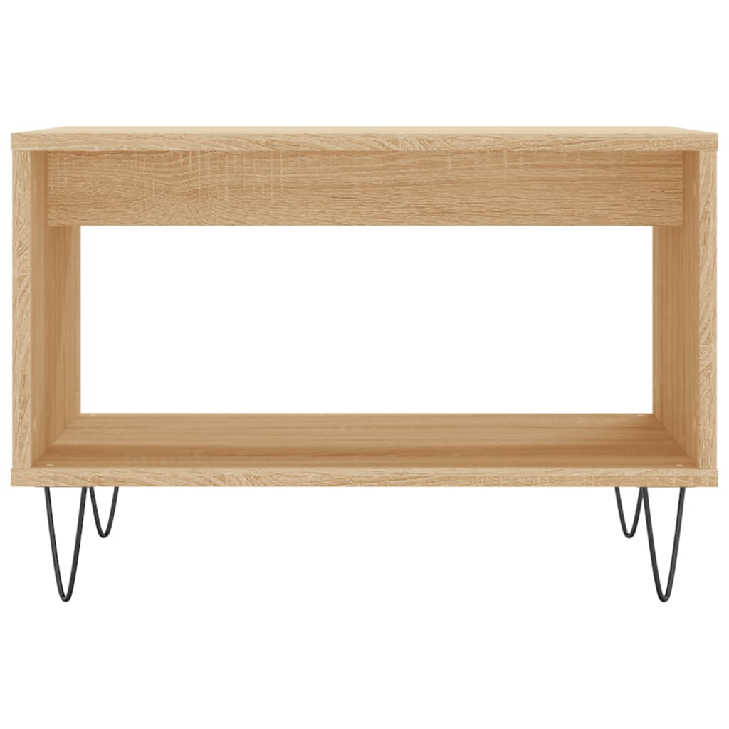 Coffee Table 60X50X40 Cm Engineered Wood Sonoma Oak Smoked Living Room Table