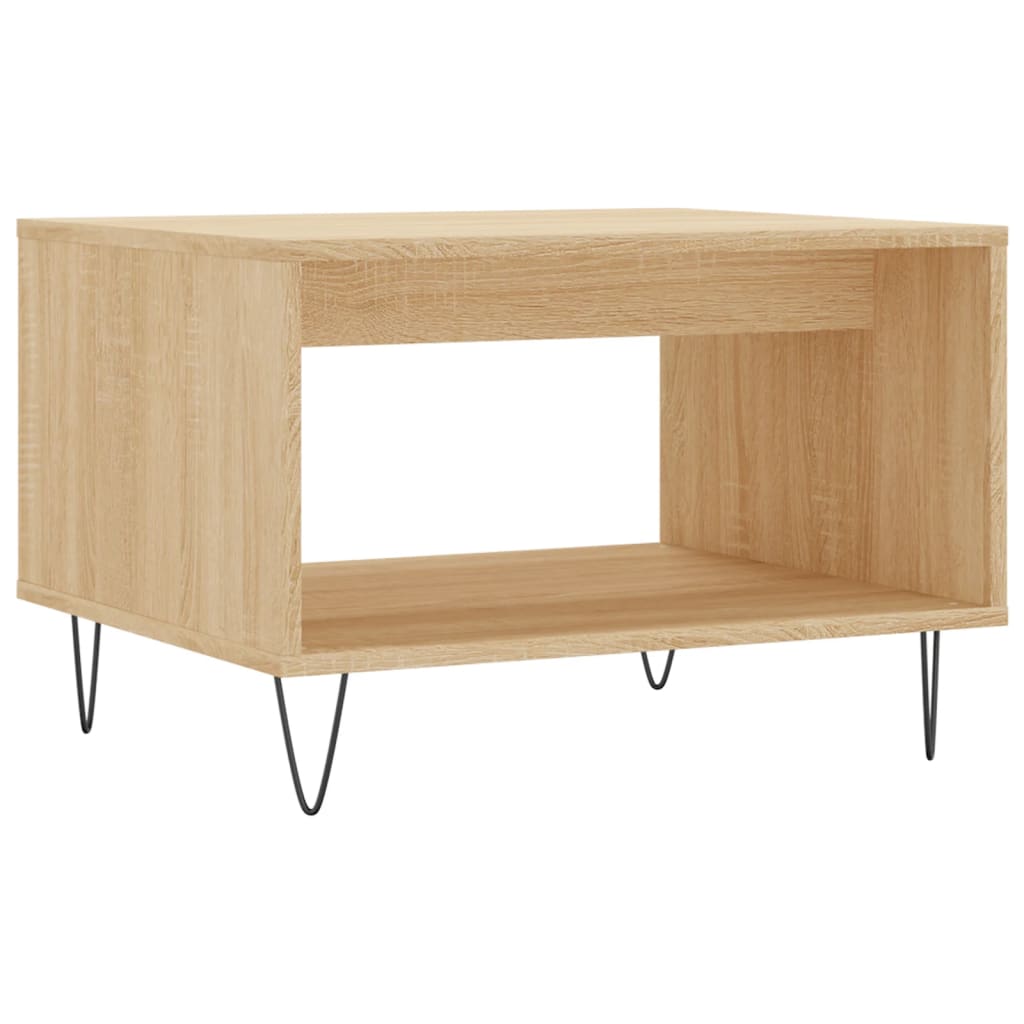 Coffee Table 60X50X40 Cm Engineered Wood Sonoma Oak Smoked Living Room Table