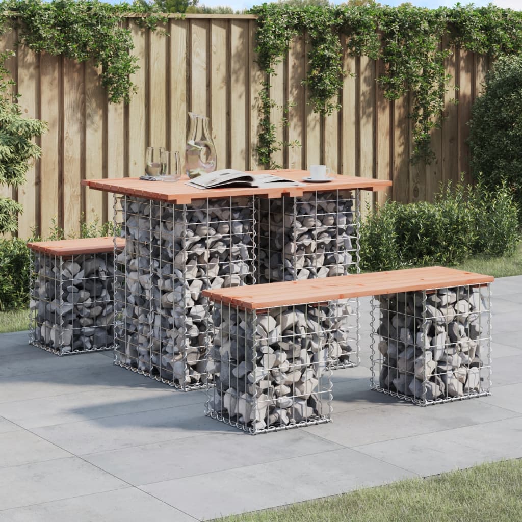 Garden Table Gabion Design Impregnated Wood Pine