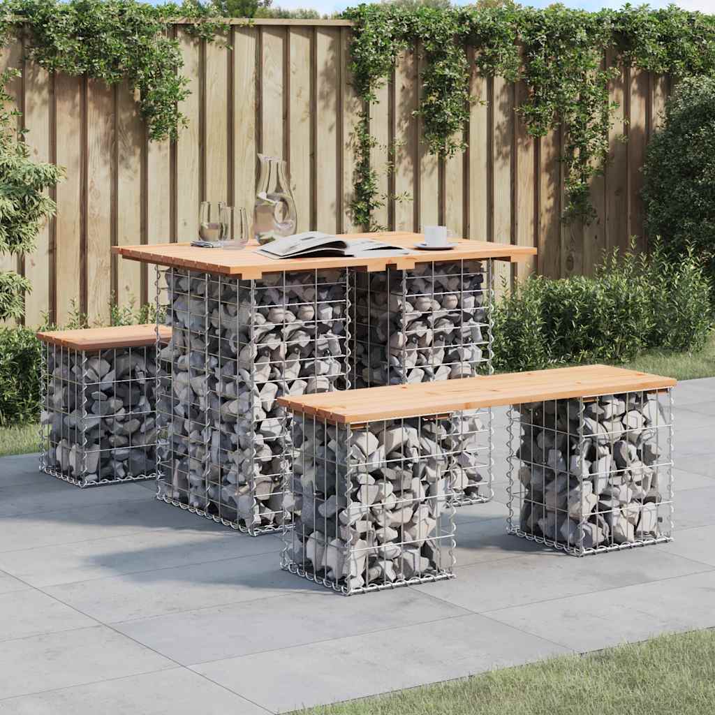 Garden Table Gabion Design Impregnated Wood Pine