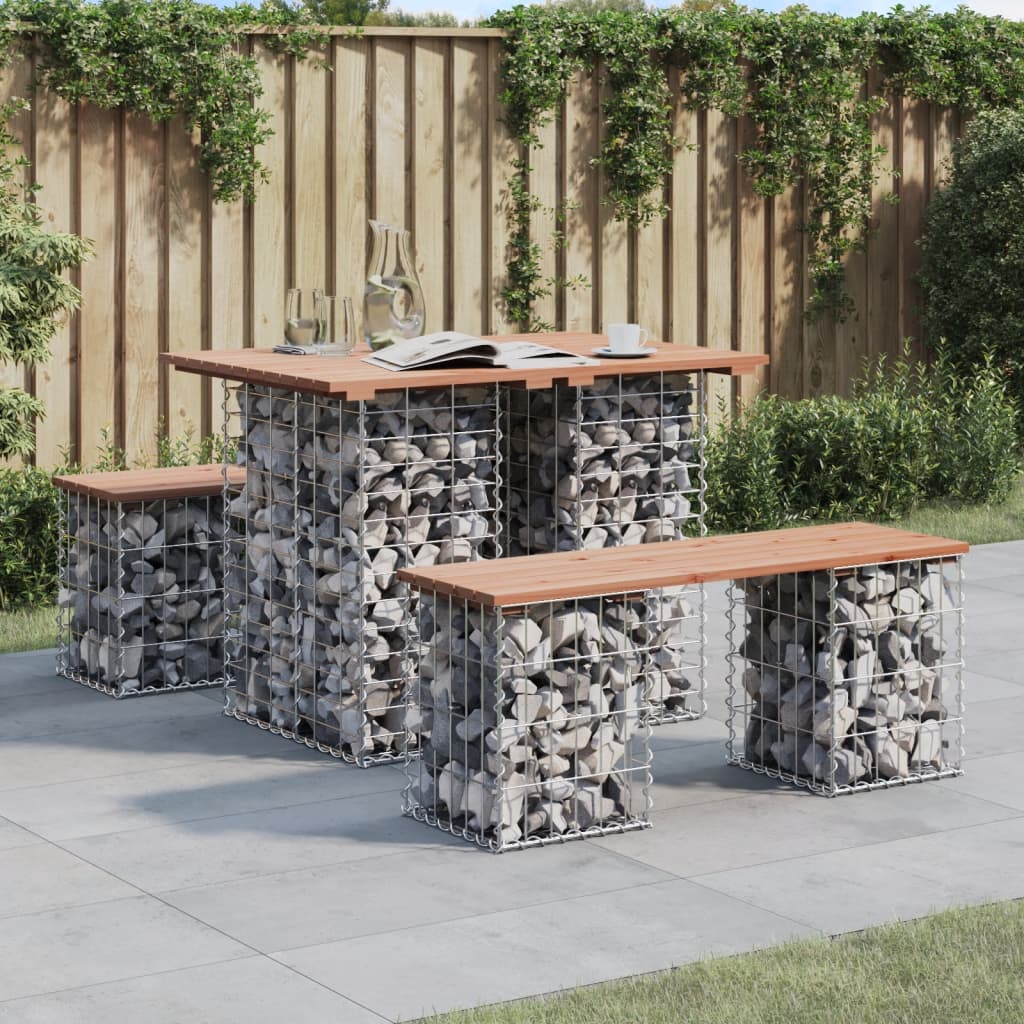 Garden Table Gabion Design Impregnated Wood Pine