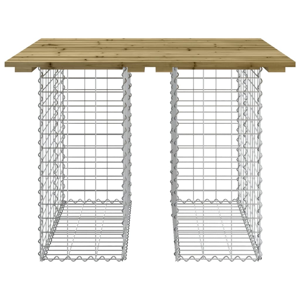 Garden Table Gabion Design Impregnated Wood Pine