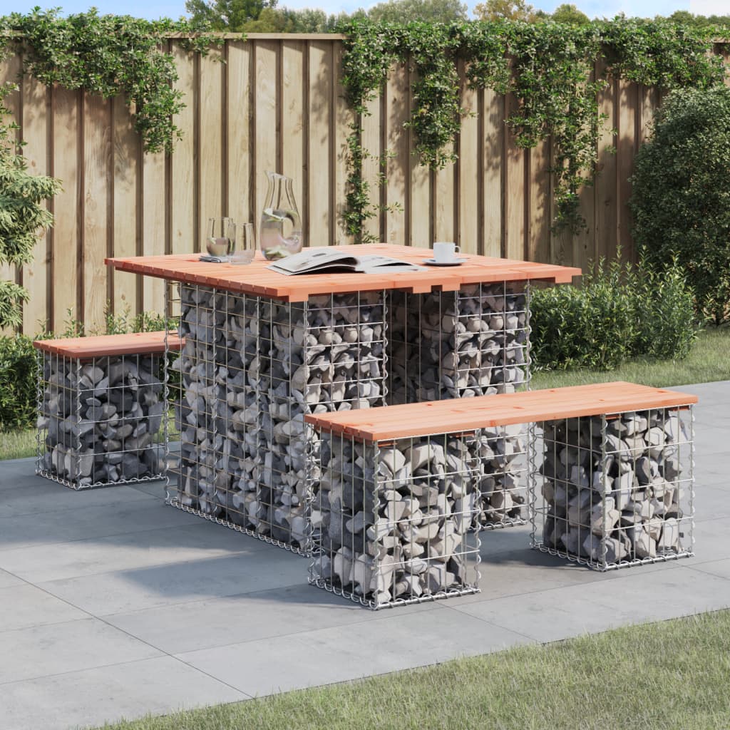 Garden Table Gabion Design Impregnated Wood Pine