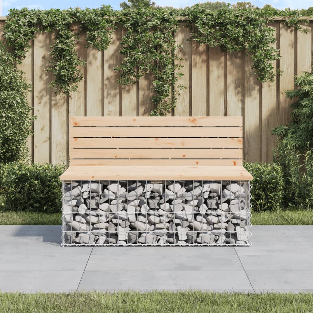Garden Bench Gabion Design Impregnated Wood Pine