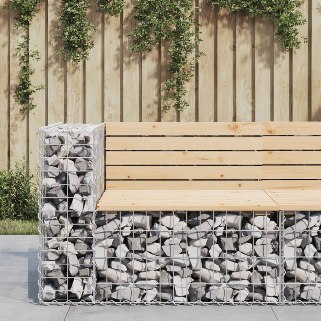 Garden Bench Gabion Design Impregnated Wood Pine