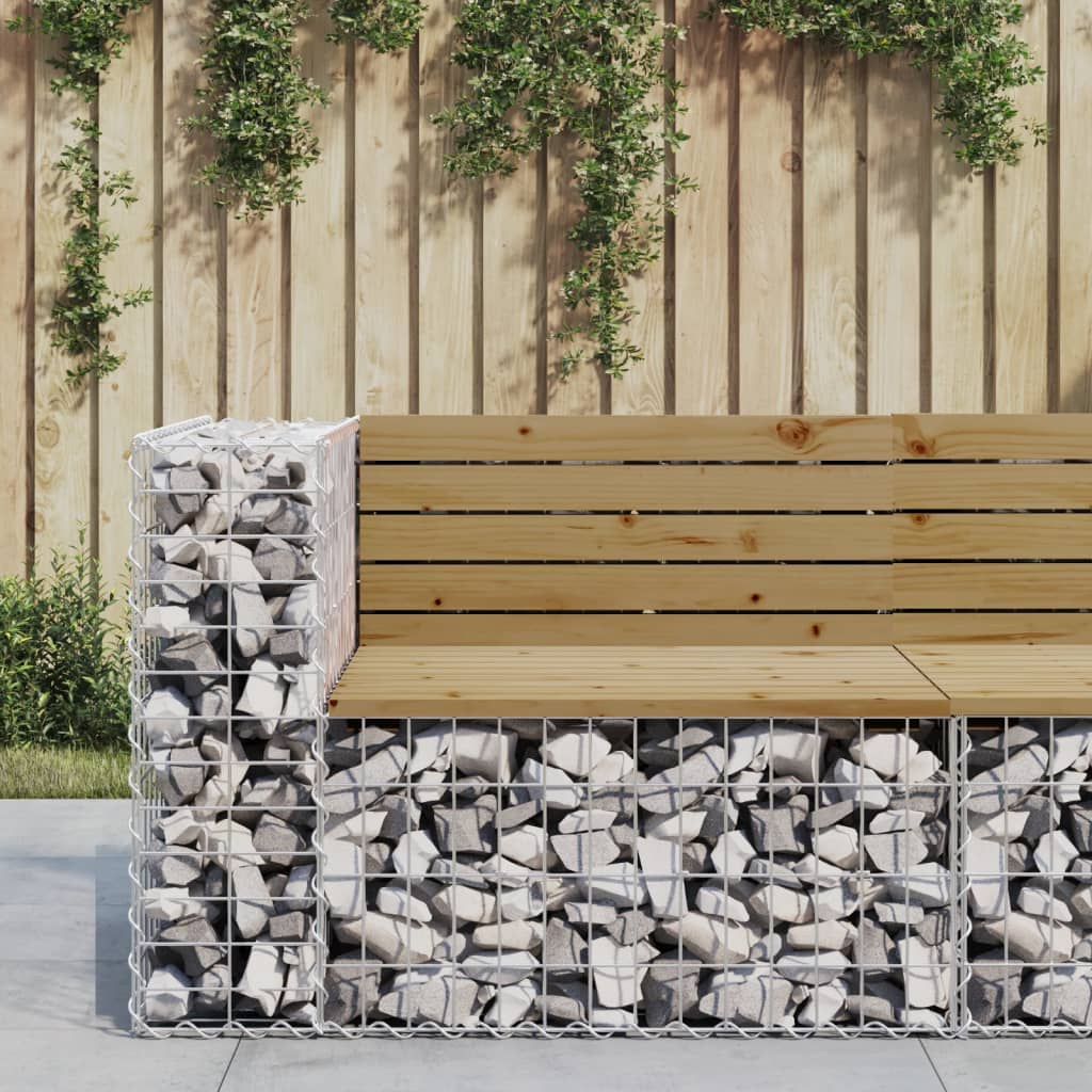 Garden Bench Gabion Design Impregnated Wood Pine
