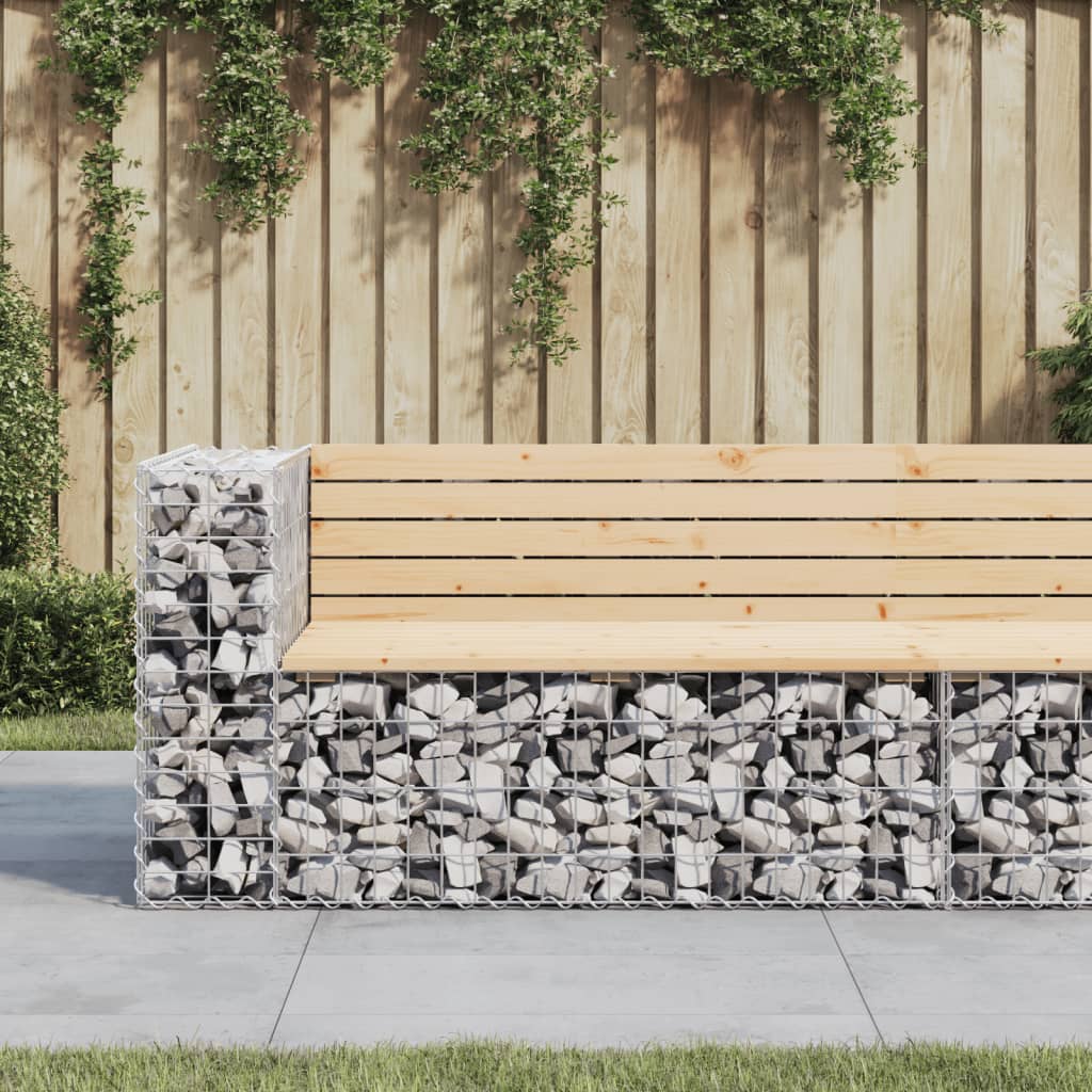 Garden Bench Gabion Design Impregnated Wood Pine