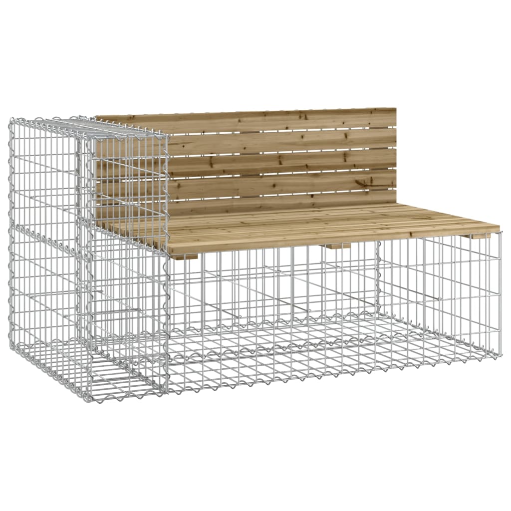 Garden Bench Gabion Design Impregnated Wood Pine