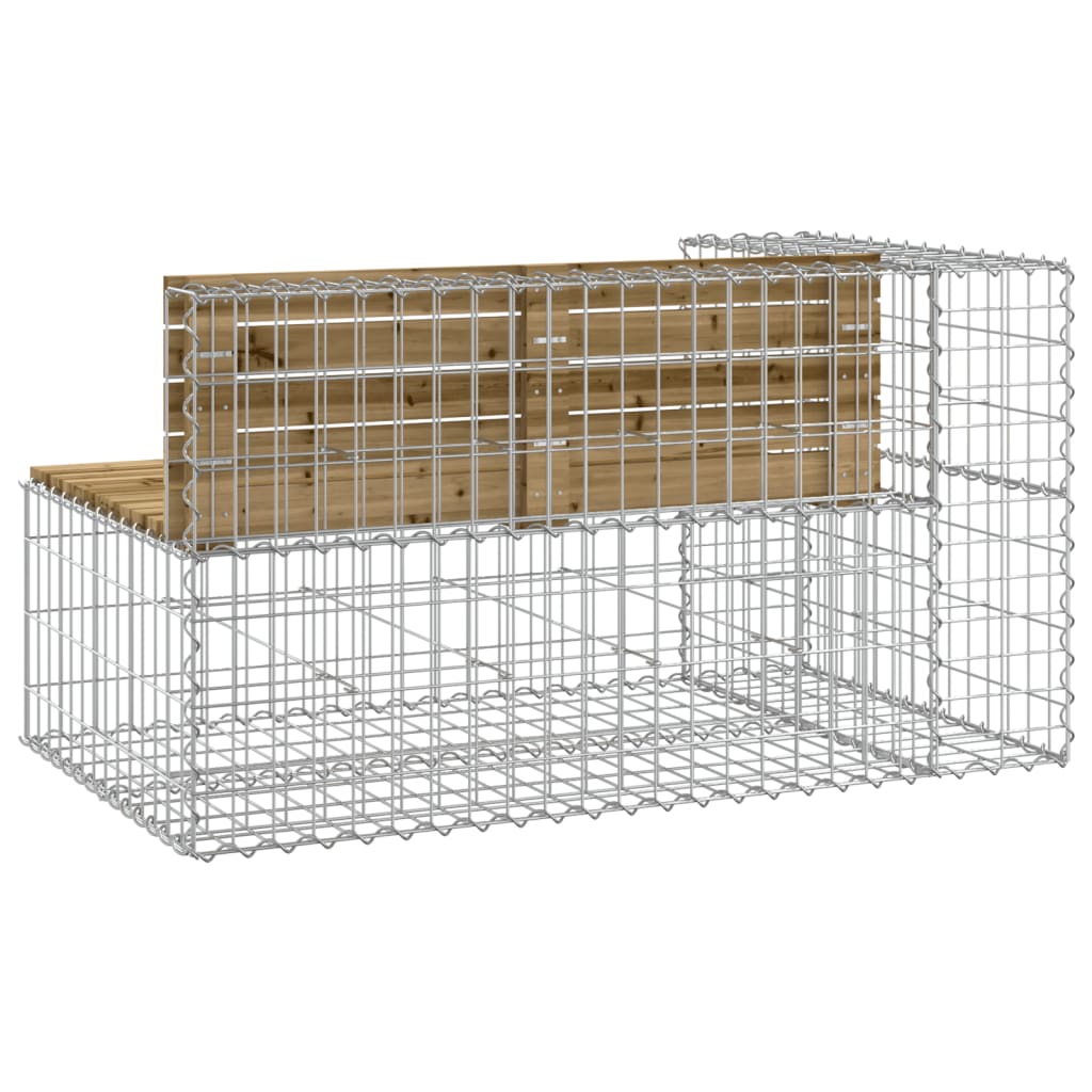 Garden Bench Gabion Design Impregnated Wood Pine