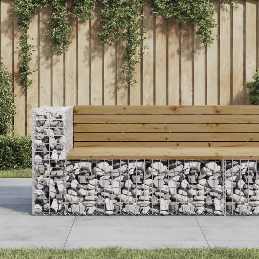 Garden Bench Gabion Design Impregnated Wood Pine