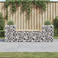 Garden Bench Gabion Design 183X41X60.5 Cm Impregnated Wood Pine
