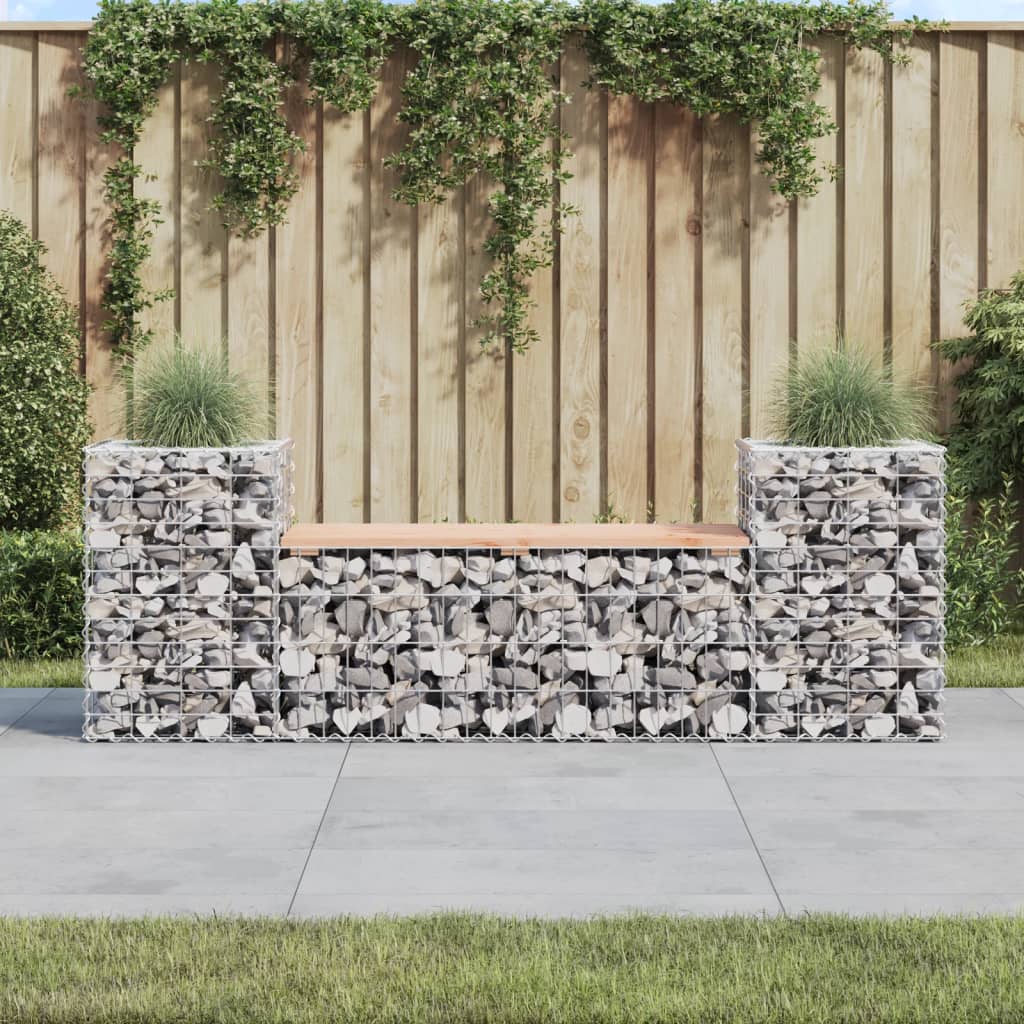 Garden Bench Gabion Design 183X41X60.5 Cm Impregnated Wood Pine