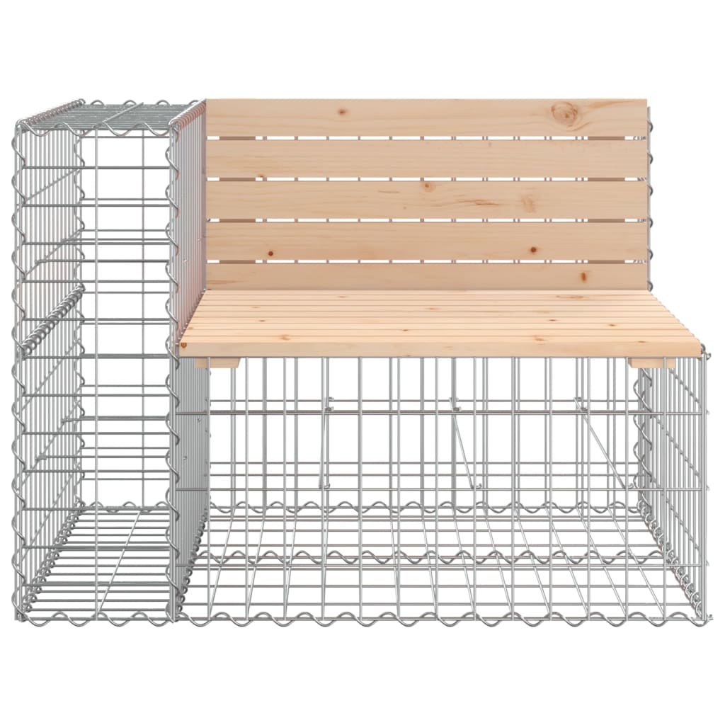 Garden Bench Gabion Design 184X71X65.5 Cm Solid Wood Pine