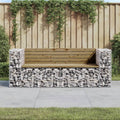 Garden Bench Gabion Design 184X71X65.5 Cm Solid Wood Pine