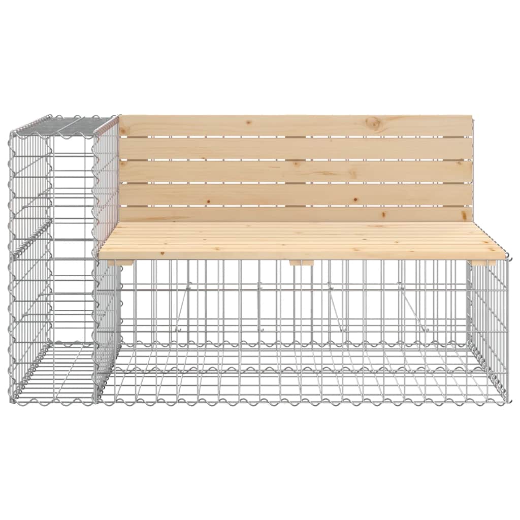 Garden Bench Gabion Design 244X71X65 5 Cm Impregnated Wood Pine