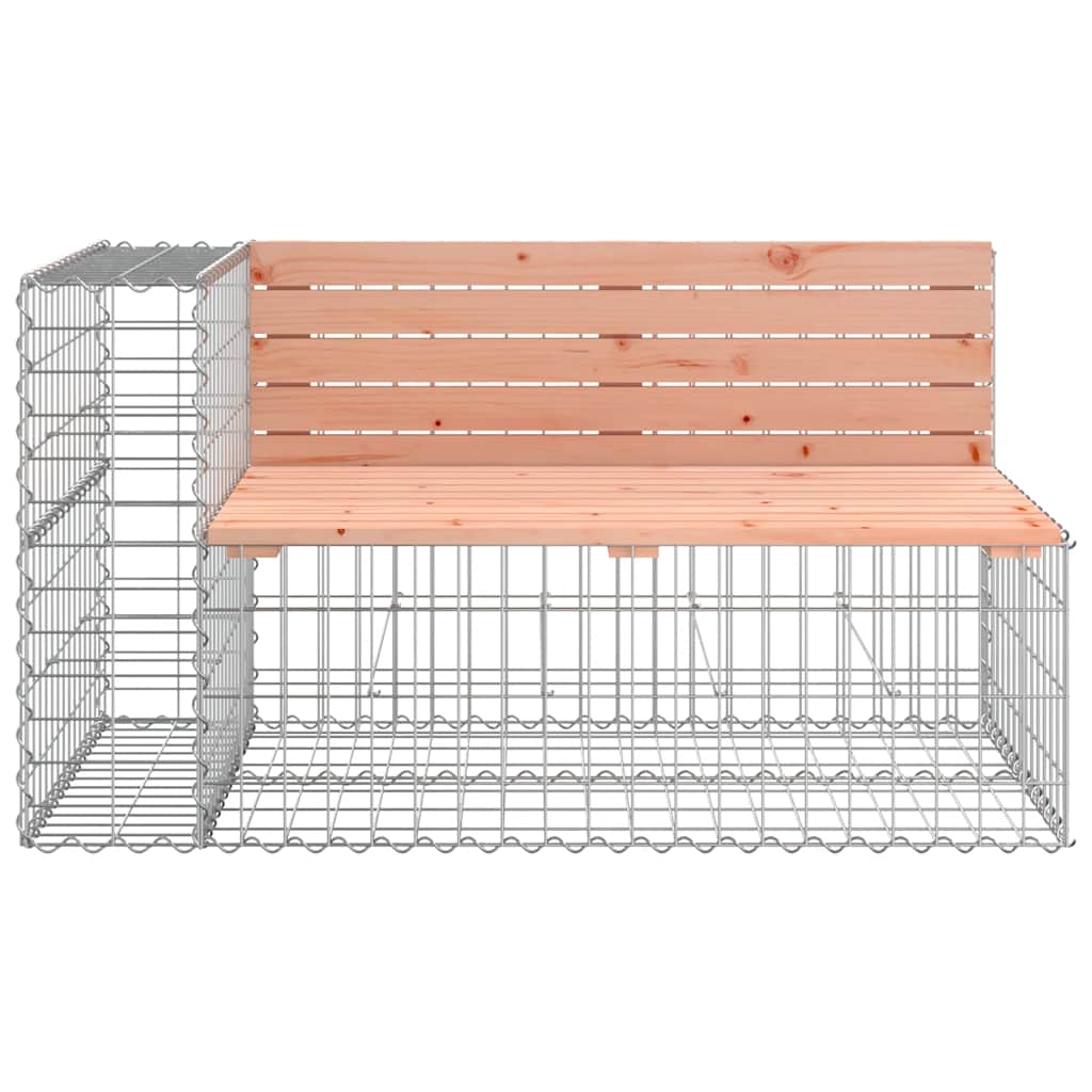 Garden Bench With Gabion Basket Impregnated Wood Pine - Model 3196245