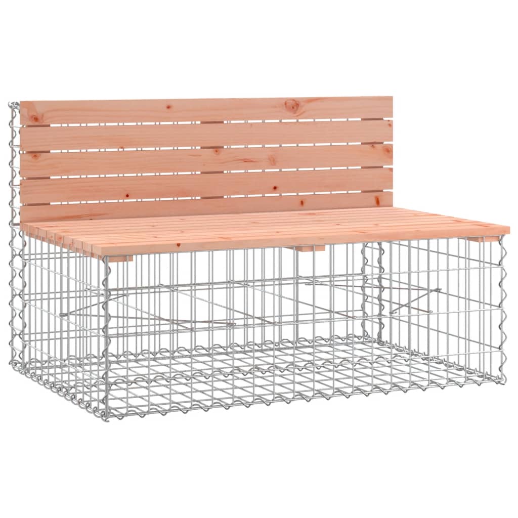 Garden Bench Gabion Design 287X71X65.5 Cm Solid Wood Douglas