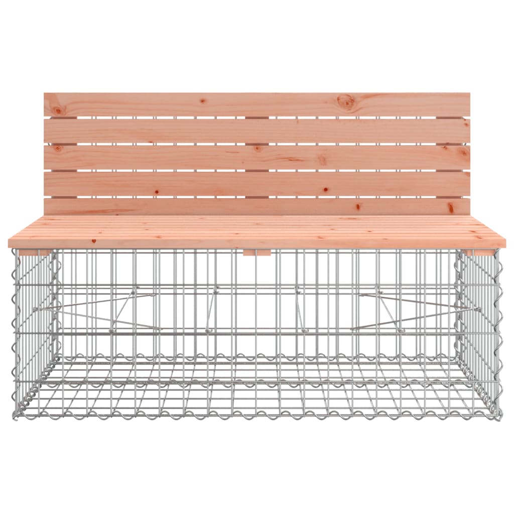 Garden Bench Gabion Design 347X71X65.5 Cm Solid Wood Douglas