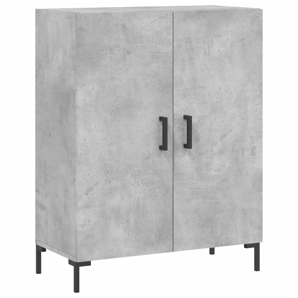 Sideboard Highboard 69.5X34X180 Cm Engineered Wood Black Oak - Model 3198213