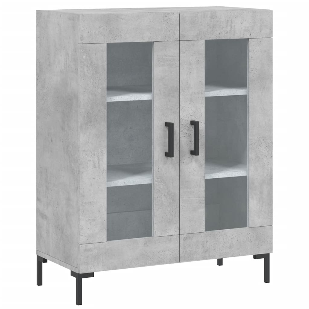 Sideboard Highboard 69.5X34X180 Cm Engineered Wood Black Oak - Model 3198213