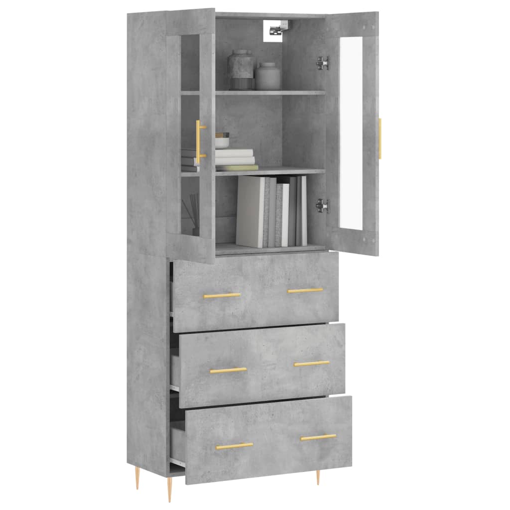 Highboard 69.5X34X180 Cm Engineered Wood
