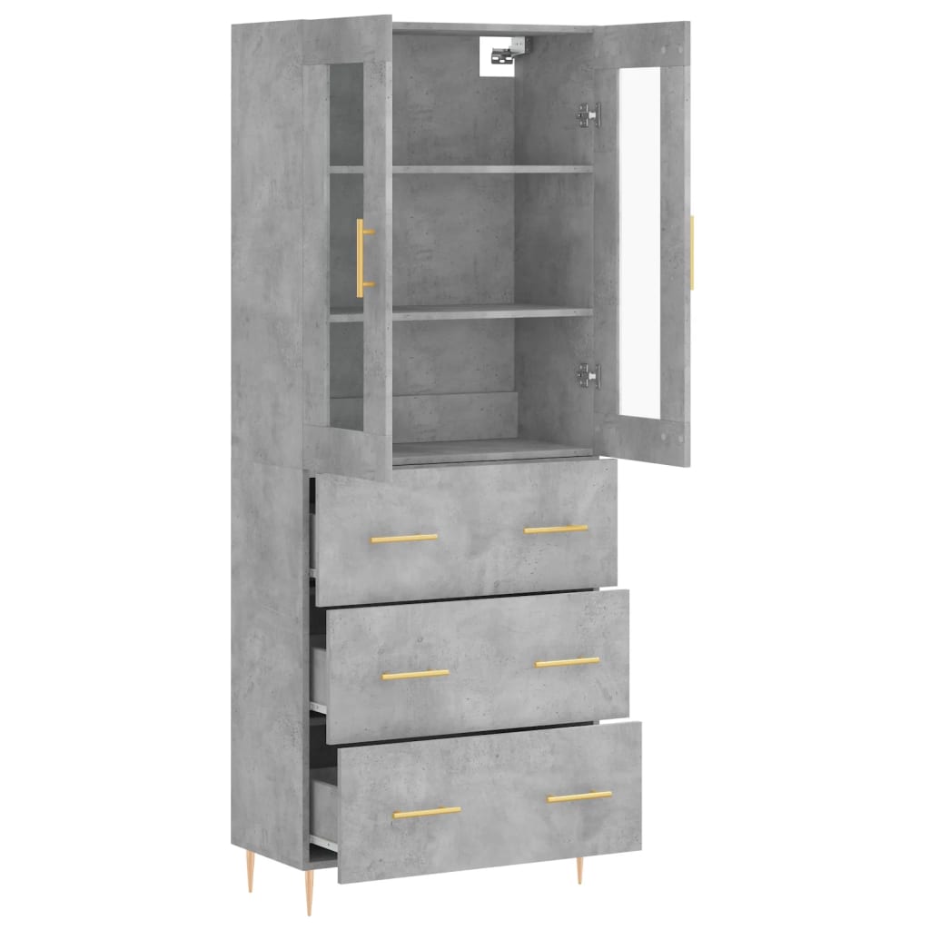 Highboard 69.5X34X180 Cm Engineered Wood