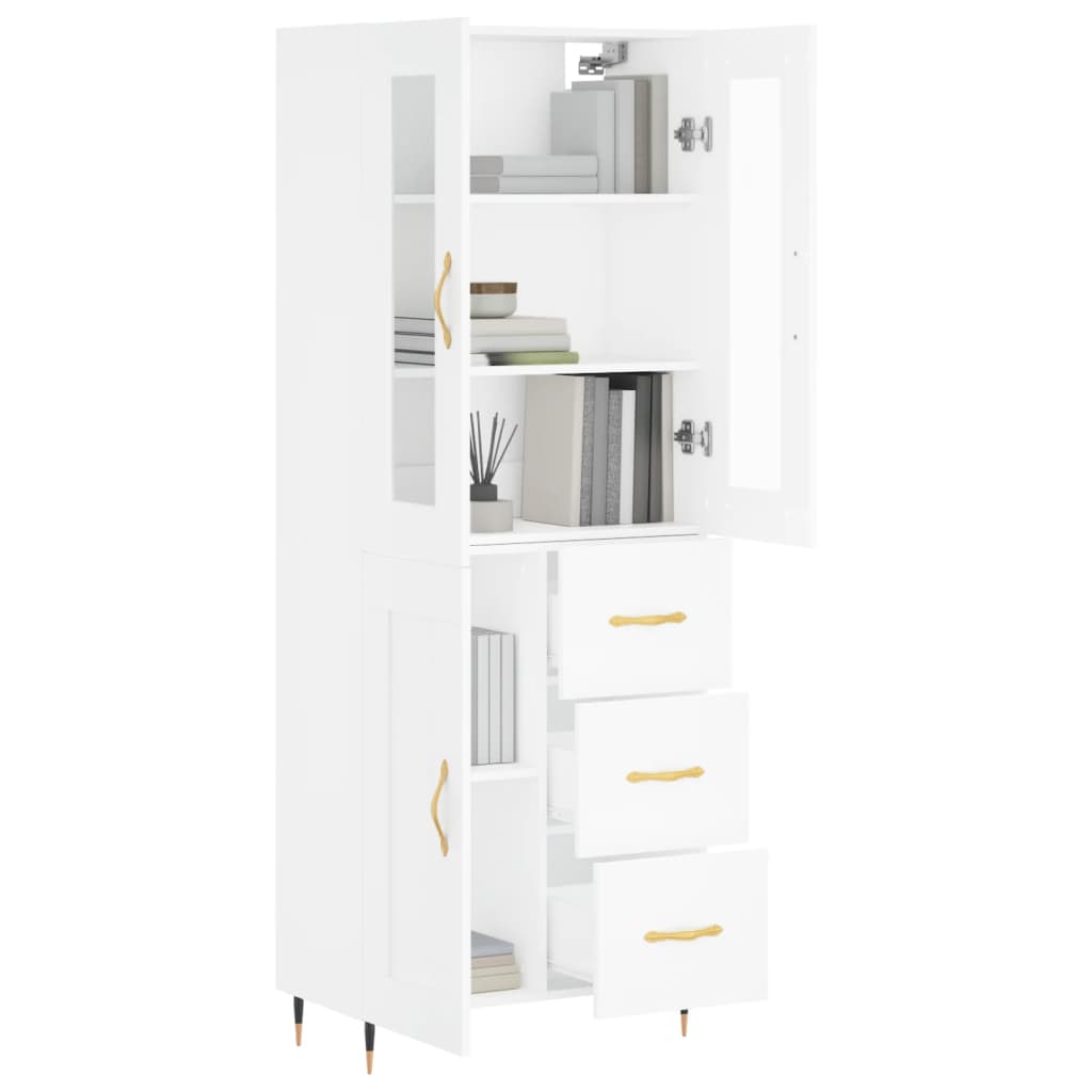 Highboard 69.5X34X180 Cm Engineered Wood