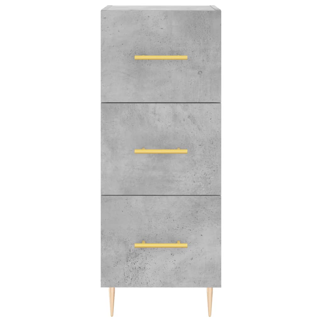 Sideboard Highboard 34.5X34X180 Cm Engineered Wood Grey Storage Furniture