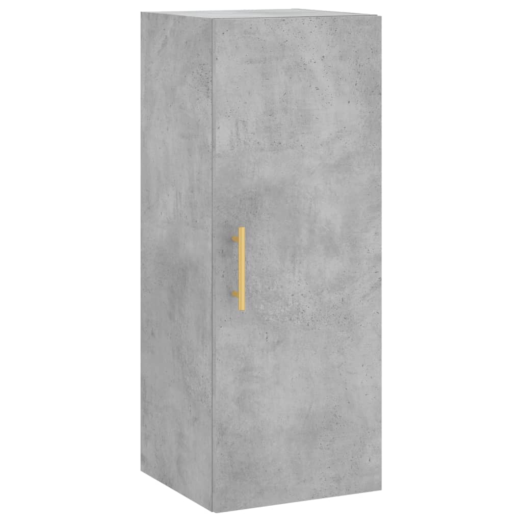 Sideboard Highboard 34.5X34X180 Cm Engineered Wood Grey Storage Furniture