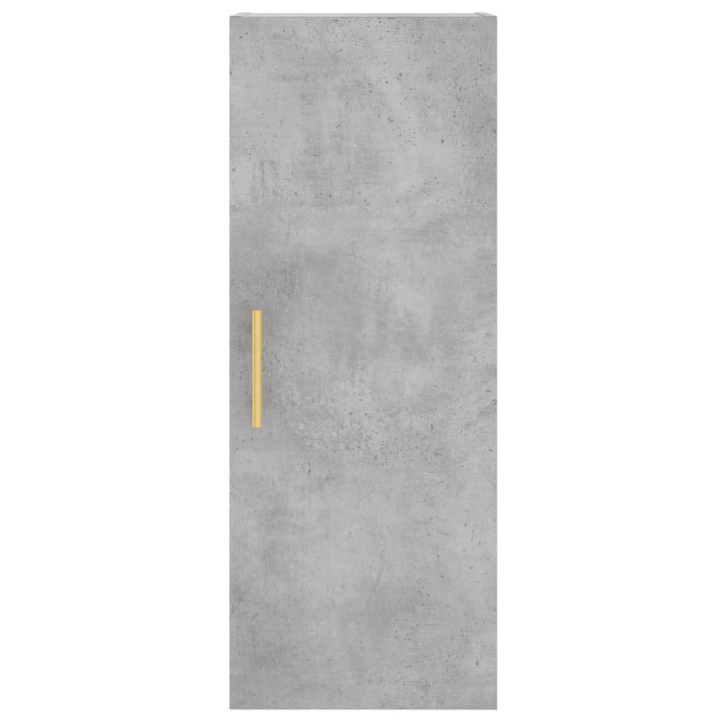 Sideboard Highboard 34.5X34X180 Cm Engineered Wood Grey Storage Furniture