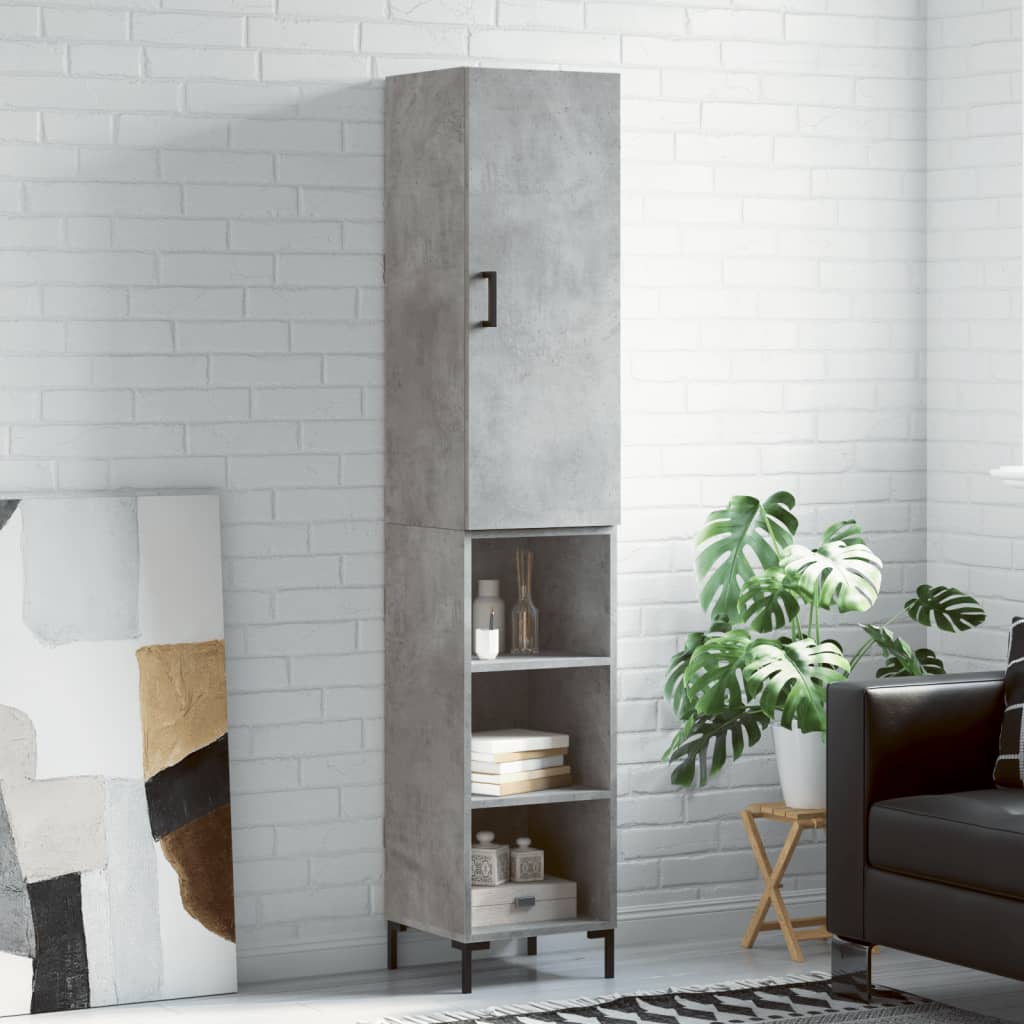 Highboard 34.5X34X180 Cm Engineered Wood