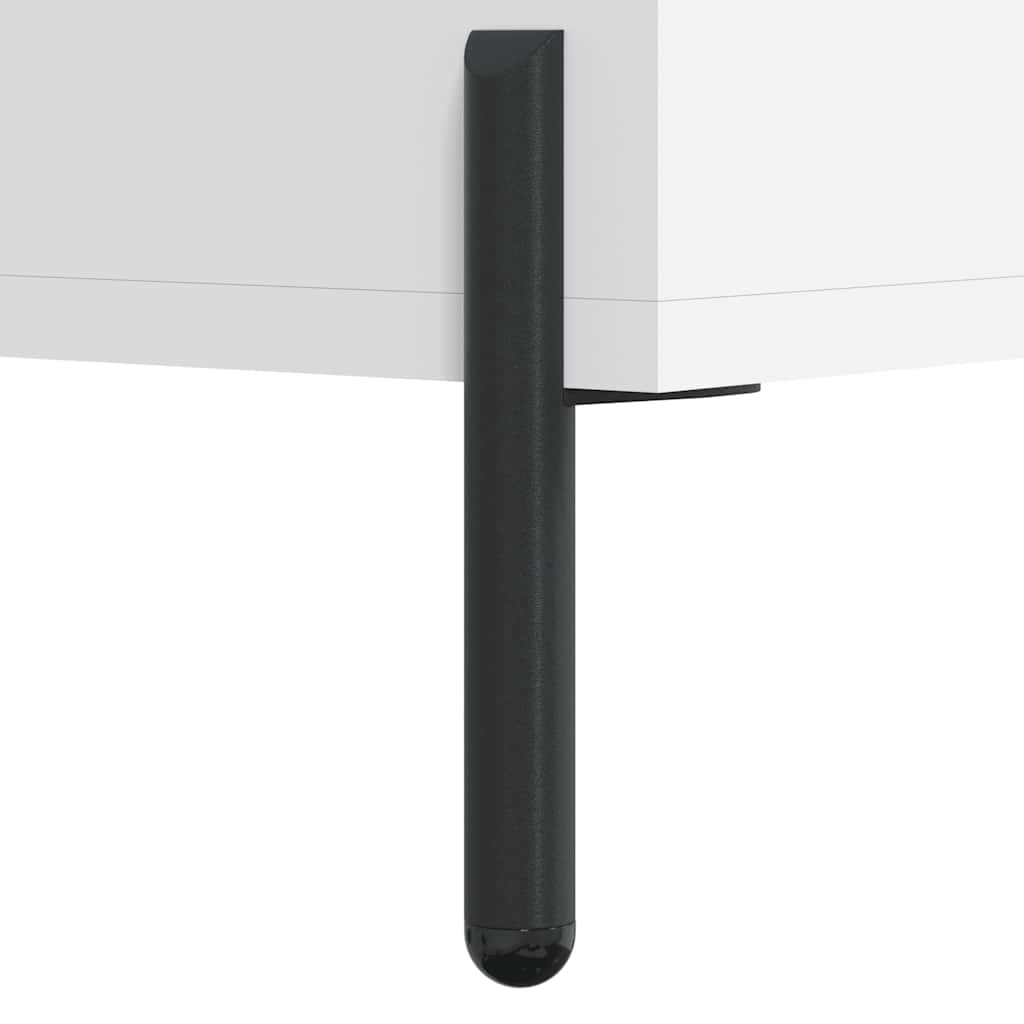 Sideboard Highboard 34.5X34X180 Cm Engineered Wood Concrete Grey White Black Oak