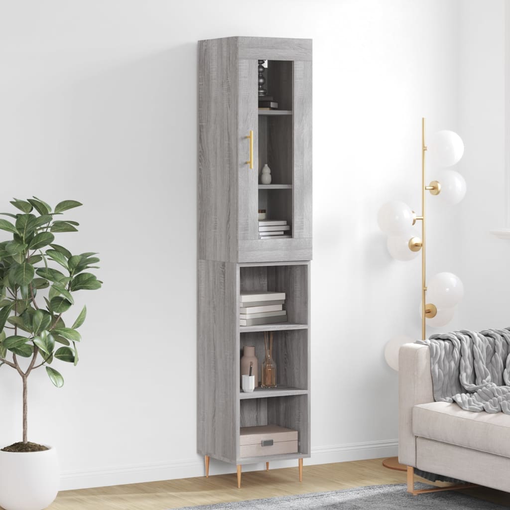 Highboard 34.5X34X180 Cm Engineered Wood