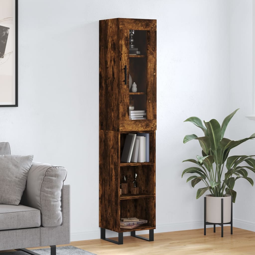 Highboard 34.5X34X180 Cm Engineered Wood