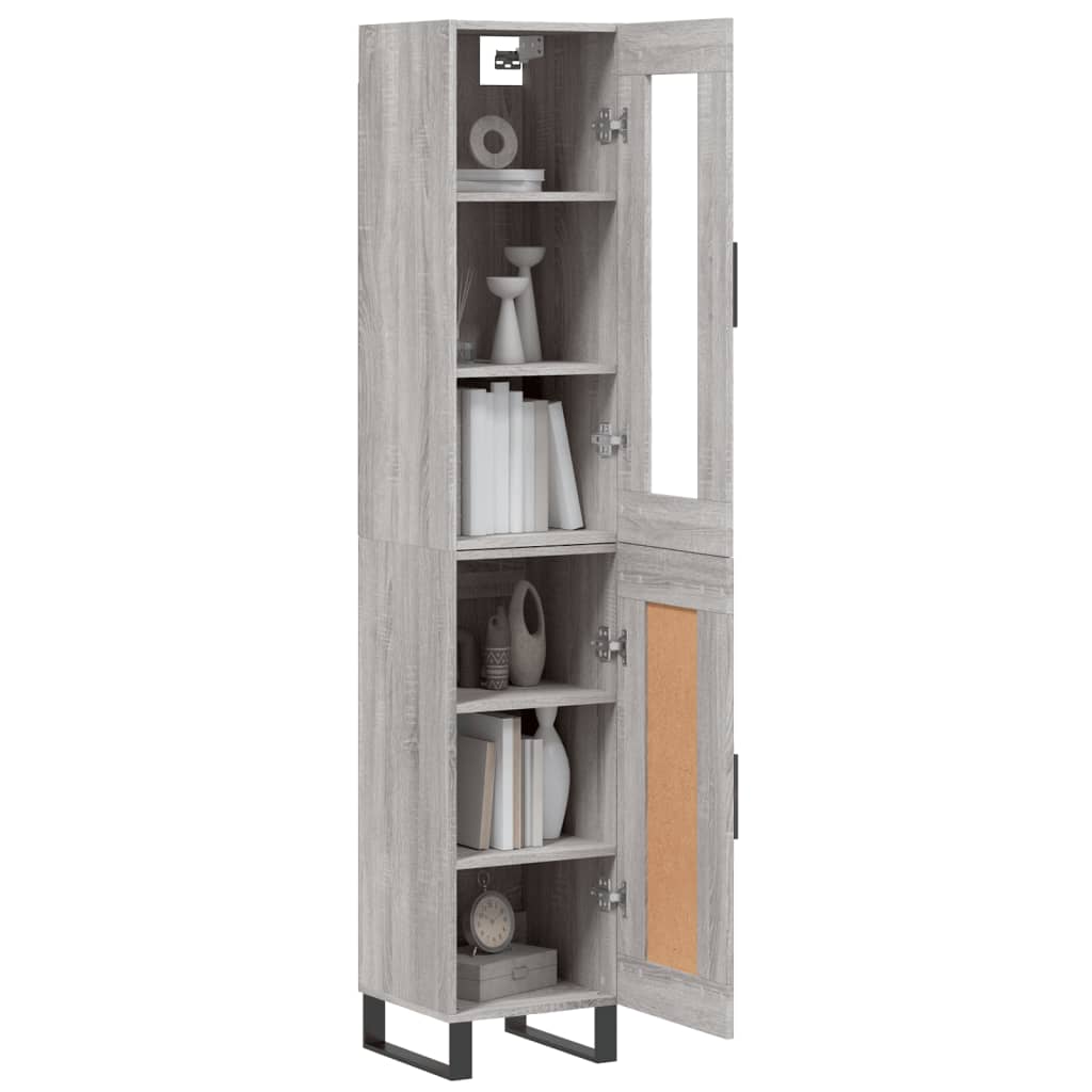 Highboard 34.5X34X180 Cm Engineered Wood