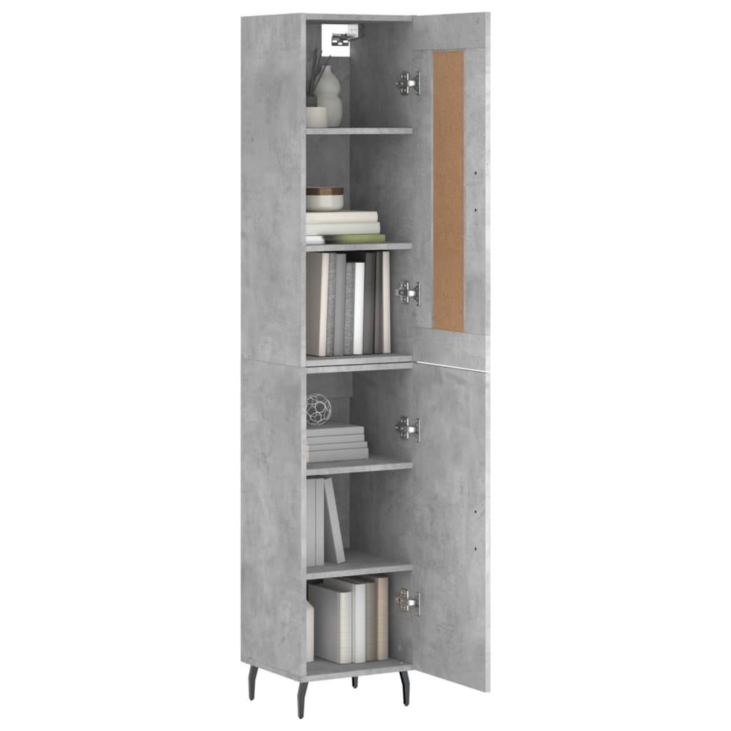 Highboard 34.5X34X180 Cm Engineered Wood
