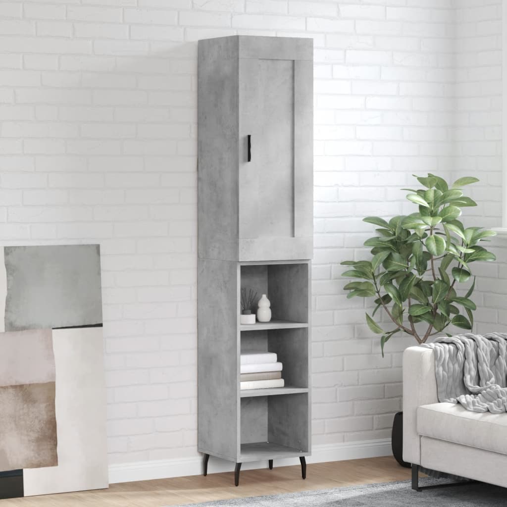 Highboard 34.5X34X180 Cm Engineered Wood