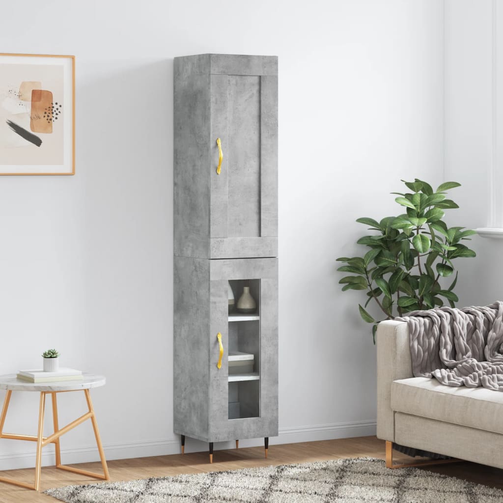 Highboard 34.5X34X180 Cm Engineered Wood