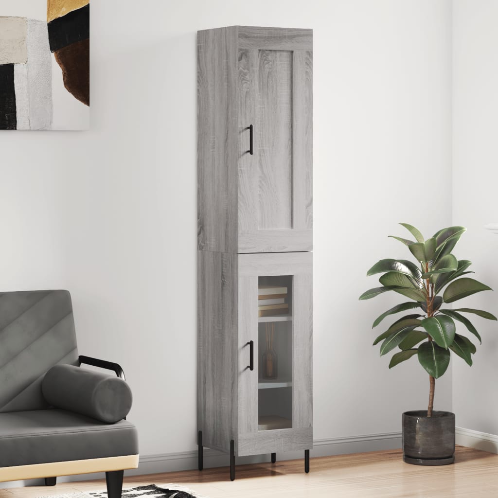 Highboard 34.5X34X180 Cm Engineered Wood