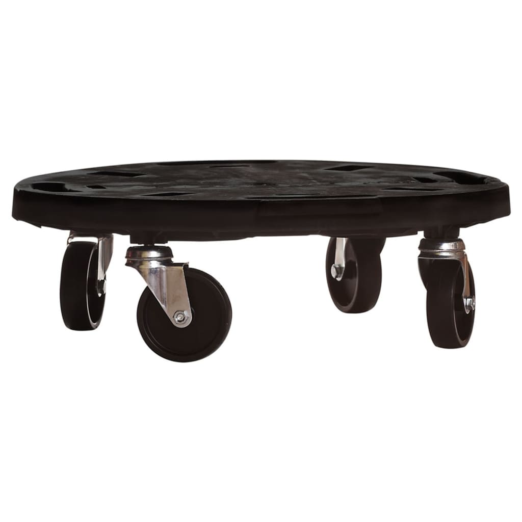Plant Trolleys With Wheels 2 Pcs Diameter 40 Cm Black 275 Kg