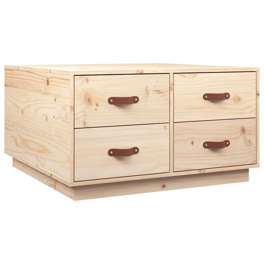 Coffee Table 80X80X45 Cm Solid Wood Pine Black Honey Brown White Natural Grey 80