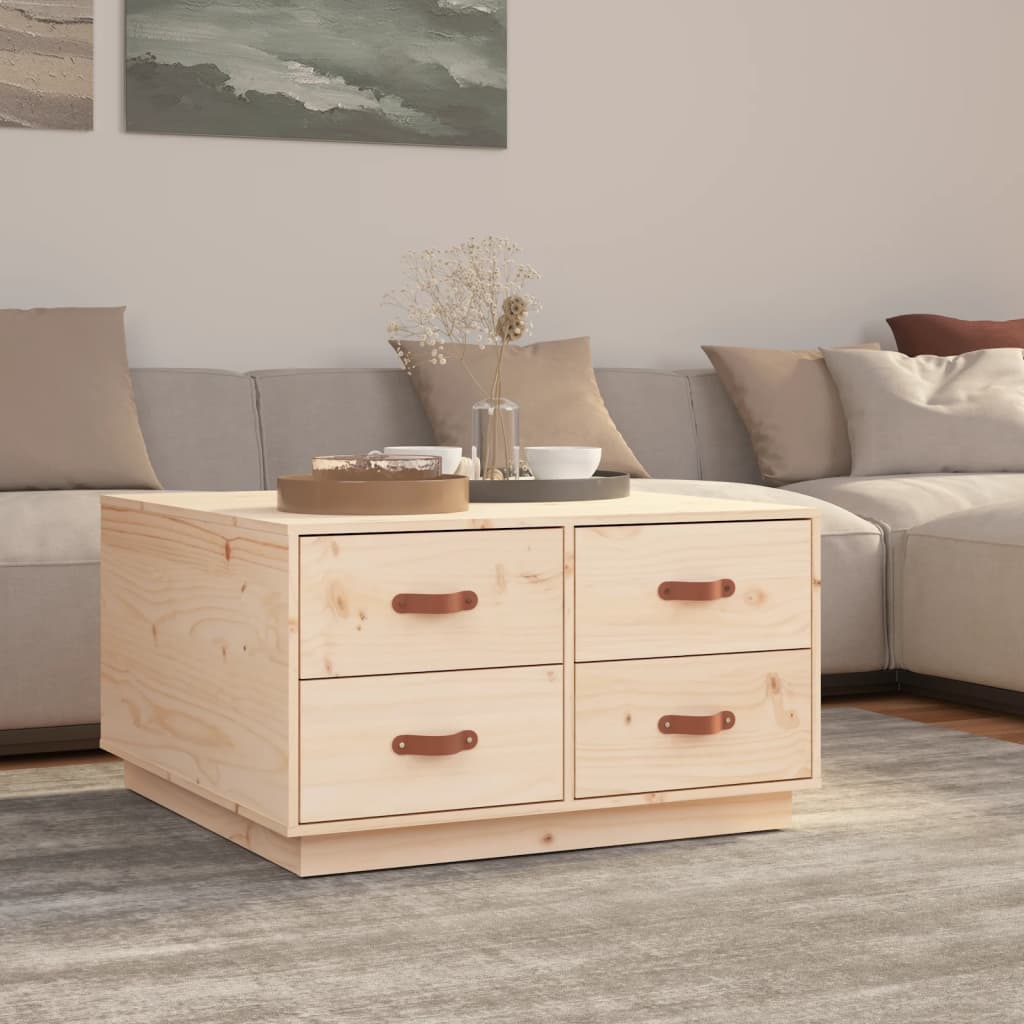Coffee Table 80X80X45 Cm Solid Wood Pine