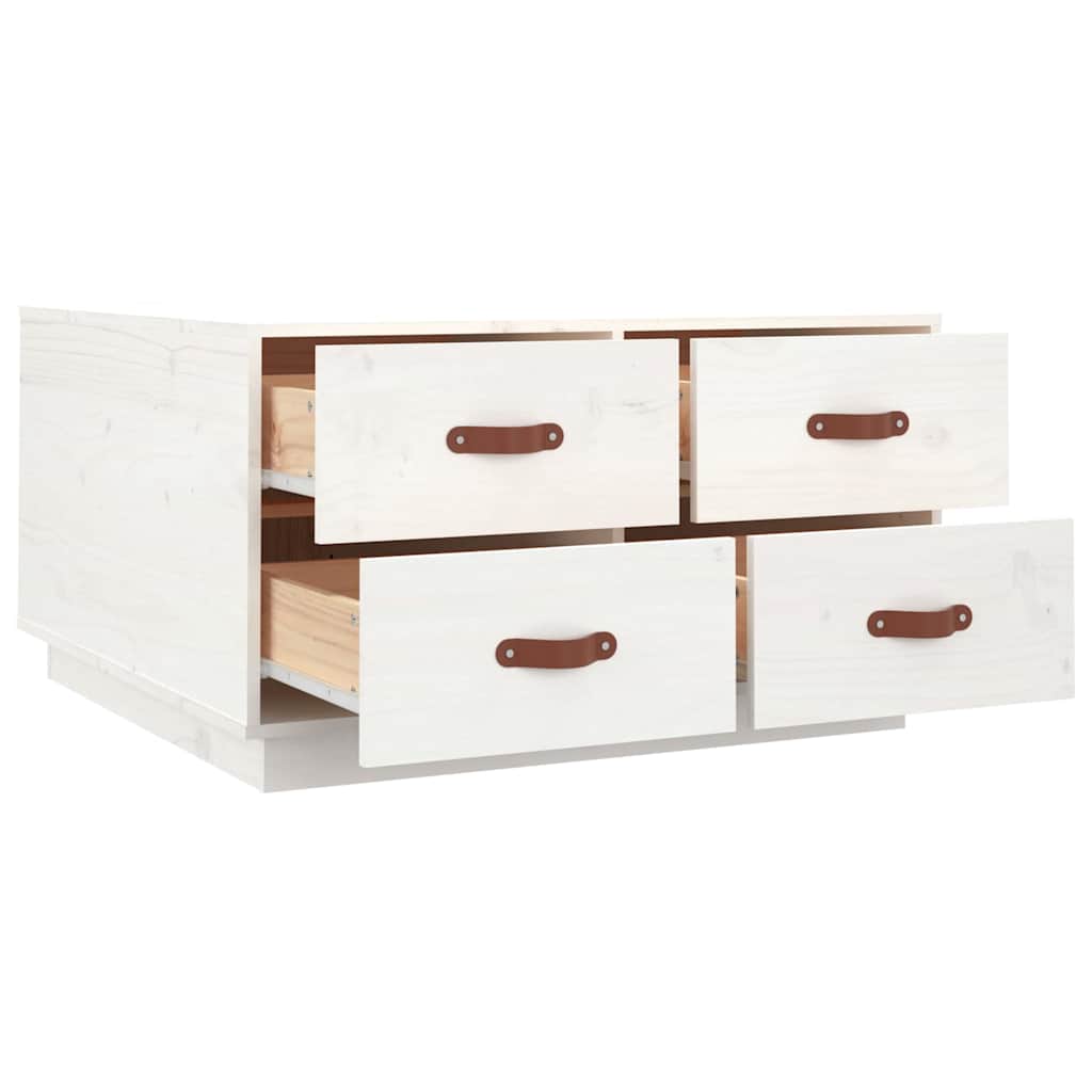 Coffee Table 80X80X45 Cm Solid Wood Pine Black Honey Brown White Natural Grey 80