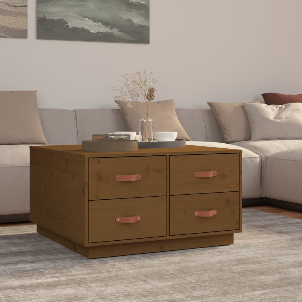 Coffee Table 80X80X45 Cm Solid Wood Pine