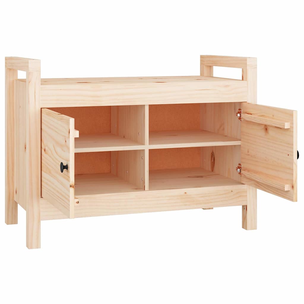 Storage & Entryway Benches Hall Bench Solid Wood Pine Grey Honey Brown Black 80