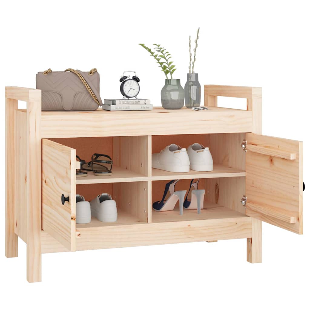 Storage & Entryway Benches Hall Bench Solid Wood Pine Grey Honey Brown Black 80