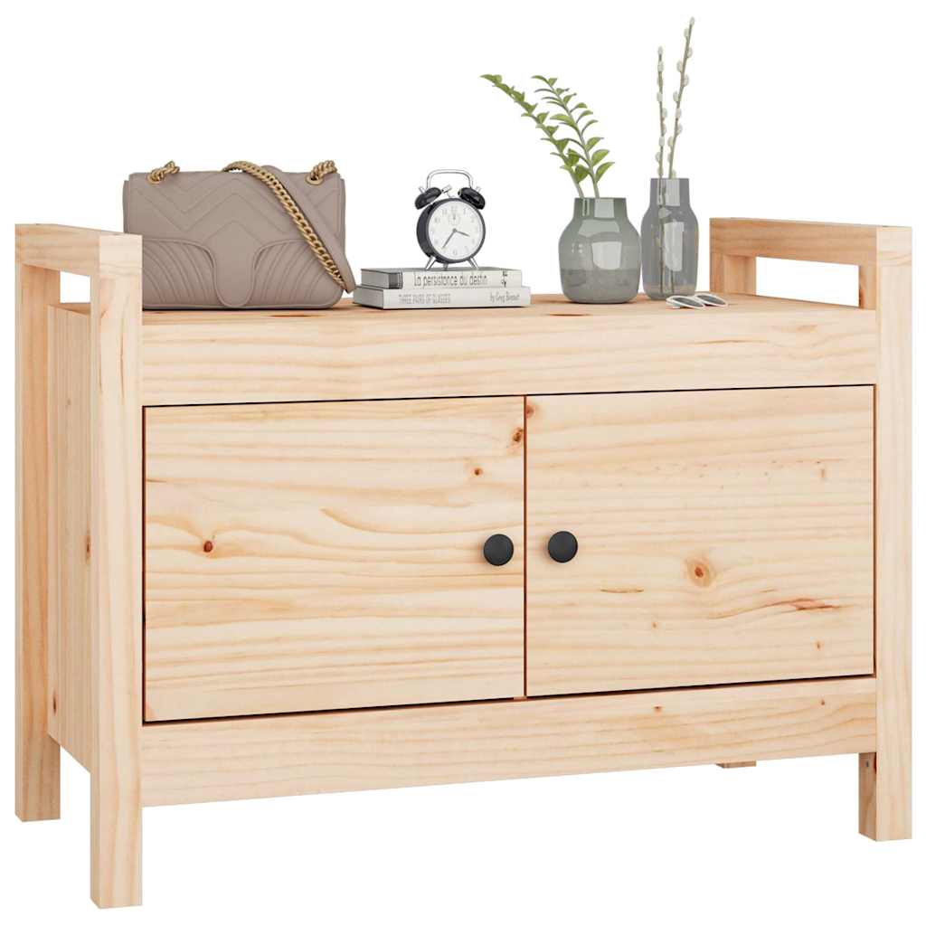 Storage & Entryway Benches Hall Bench Solid Wood Pine Grey Honey Brown Black 80