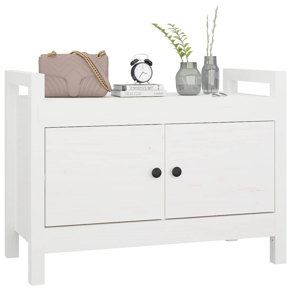 Storage & Entryway Benches Hall Bench Solid Wood Pine Grey Honey Brown Black 80